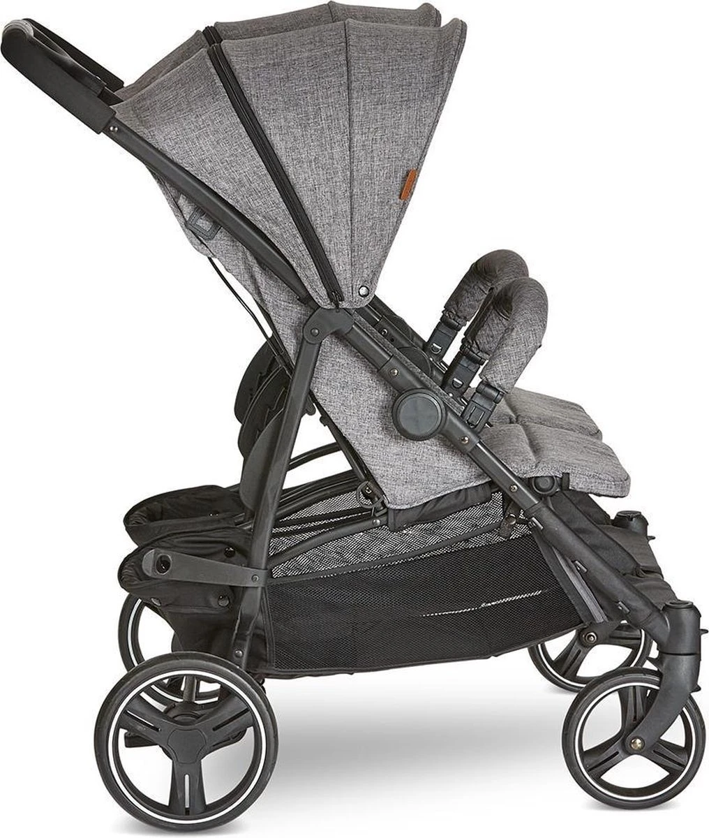 ABC Design Duo Kinderwagen Twin Circle Line - Inclusief Regenhoes - Woven Graphite 5 ABC Design Duo Kinderwagen Twin Circle Line - Inclusief Regenhoes - Woven Graphite - Afbeelding 3