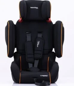 Hamilton By Yoop Cabrio Premium Opvouwbare Autostoel – Veilig, Comfortabel En Lichtgewicht Autozitje – Groep I, II, III Autostoeltje Voor 9 Maanden Tot 12 Jaar – Neon Oranje – ISOFIX Kliksysteem - 1e Opvouwbare Autostoel Ter Wereld -Babyproducten Korting 1040x1200