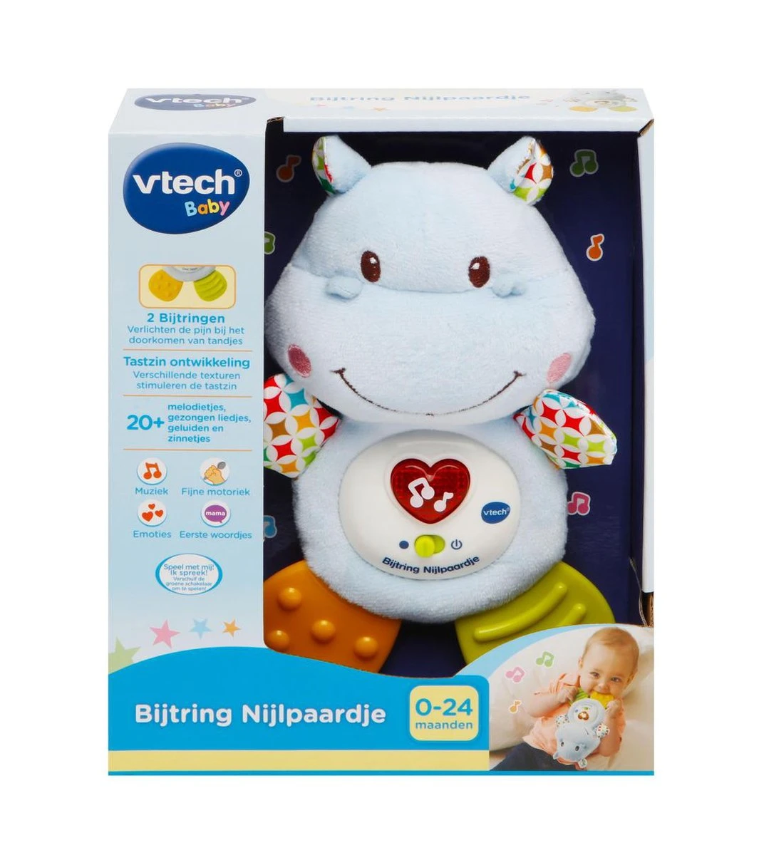 VTech Baby Bijtring Nijlpaardje - Educatief Babyspeelgoed - 0 Tot 24 Maanden 4 VTech Baby Bijtring Nijlpaardje - Educatief Babyspeelgoed - 0 Tot 24 Maanden - Afbeelding 2
