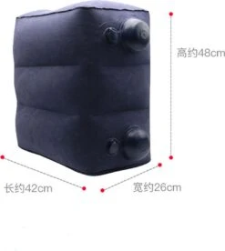 TDR-Opblaasbaar Voetkussen - 3 Hoogtestanden - Vliegtuigbedje - Blauw -Babyproducten Korting 1072x1200