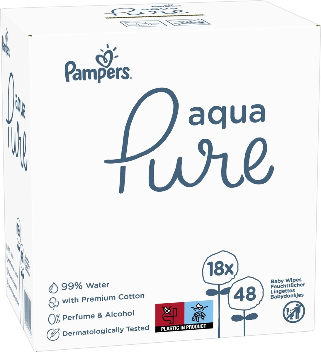 Pampers® Pampers - Aqua Pure - Billendoekjes - 2592 Doekjes - 54 X 48 9 Pampers® Pampers - Aqua Pure - Billendoekjes - 2592 Doekjes - 54 X 48 - Afbeelding 7