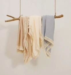 Hydrofiele Doek XL Met Franjes - 120x120 Cm - Taupe -Babyproducten Korting 1138x1200 3