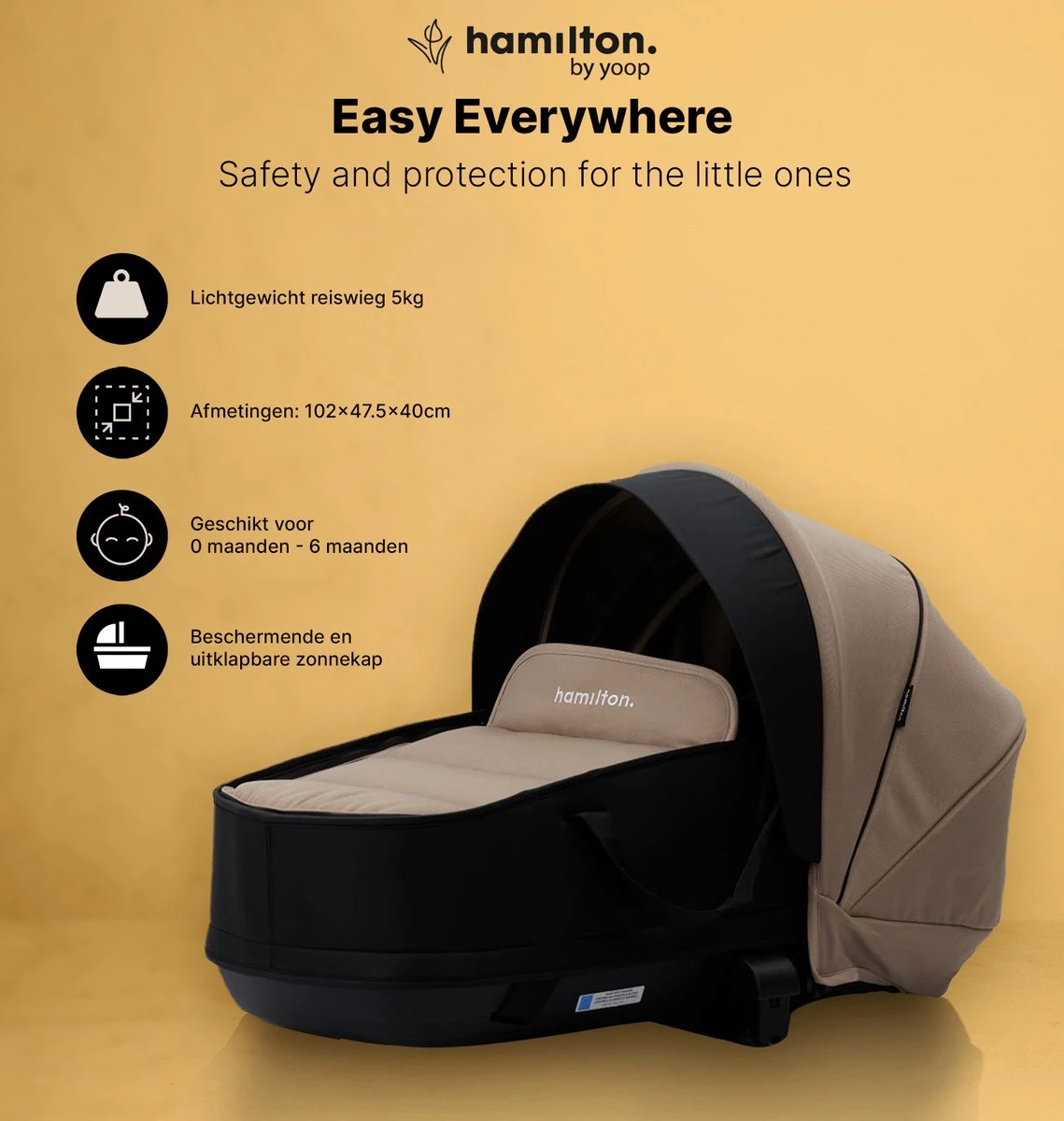 Hamilton By Yoop X1 Plus Kinderwagen - Buggy Met Monteerbare Wieg - Premium Stroller Met One Hand Folding Technologie - Nieuw, Hoger, Uitgebreider 2023 Model - Kaki - Licht, Verstelbaar, Wendbaar En Geschikt Van 0 Maanden Tot 4 Jaar 11 Hamilton By Yoop X1 Plus Kinderwagen - Buggy Met Monteerbare Wieg - Premium Stroller Met One Hand Folding Technologie - Nieuw, Hoger, Uitgebreider 2023 Model - Kaki - Licht, Verstelbaar, Wendbaar En Geschikt Van 0 Maanden Tot 4 Jaar - Afbeelding 9