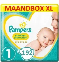 Pampers® Pampers - Premium Protection - Maat 1 - Maandbox - 192 Luiers -Babyproducten Korting 1141x1200 3