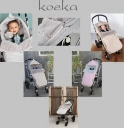 Koeka Oslo Voetenzak Voor Buggy - Wafelstof Met Teddy - Grijs -Babyproducten Korting 1161x1200 6