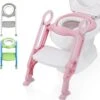 LifeGoods WC Verkleiner Met Trapje - Trainer Met Opstapje - 2 Tot 7 Jaar - Roze/Wit -Babyproducten Korting 1182x1200 2