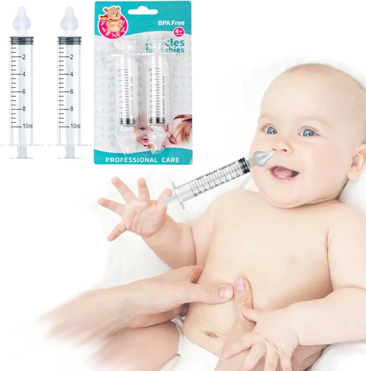 Merkloos Neus Reiniger Baby- Neusreiniger - Neuszuiger - Snotzuiger - Snotneus - Neusspuit - Spuit - Neuspomp Baby - Snotzuigers Babys - 2 Stuks 4 Merkloos Neus Reiniger Baby- Neusreiniger - Neuszuiger - Snotzuiger - Snotneus - Neusspuit - Spuit - Neuspomp Baby - Snotzuigers Babys - 2 Stuks - Afbeelding 2