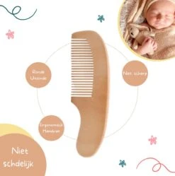 Baby Borstel - Baby Haarborstel - Baby Verzorging Set - Baby Borstel En Kam - Houten Baby Kam - Haarborstel Set - Babyshower Gift- Baby Verzorgingsproducten - Baby Kam - Kraamcadeau -Babyproducten Korting 1188x1200 7