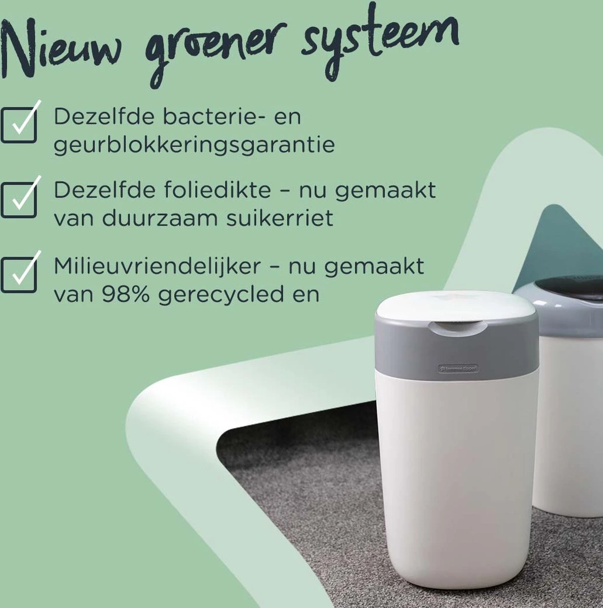 Tommee Tippee Twist & Click Milieuvriendelijke Luieremmer Navulling - Duurzaam Geproduceerde Greenfilm - 6 Stuks 6 Tommee Tippee Twist & Click Milieuvriendelijke Luieremmer Navulling - Duurzaam Geproduceerde Greenfilm - 6 Stuks - Afbeelding 4
