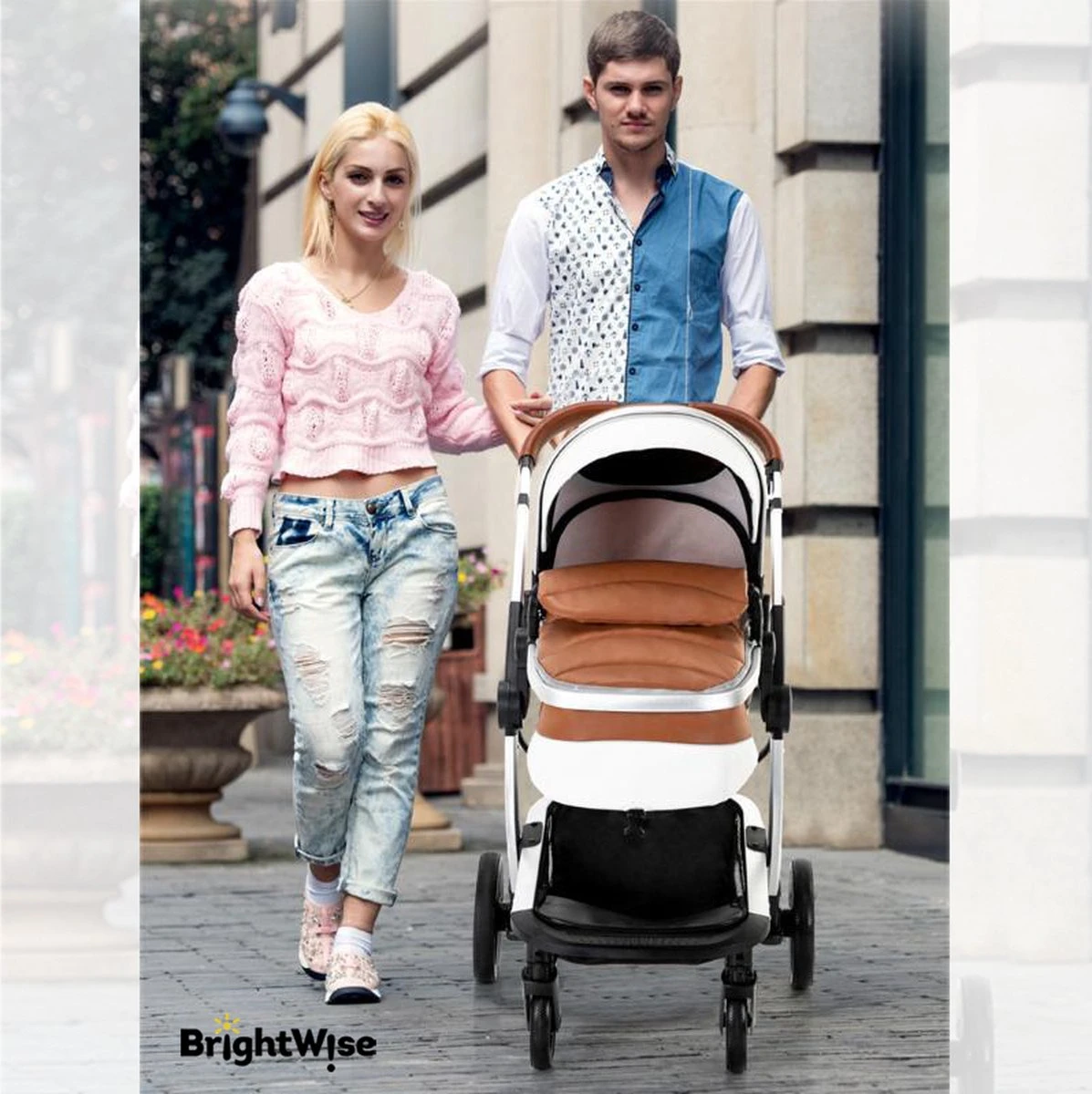 Merkloos BrightWise® Luxe Kinderwagen 3 In 1 Voldoet Aan Alle Europese Veiligheidscertificaten - Wandelwagen - Kinderwagen 3-in-1 Incl Autostoel - Kinderwagen Maxi Cosi – Buggy 3 In 1 - Newborn - Leer - Bruin 16 Merkloos BrightWise® Luxe Kinderwagen 3 In 1 Voldoet Aan Alle Europese Veiligheidscertificaten - Wandelwagen - Kinderwagen 3-in-1 Incl Autostoel - Kinderwagen Maxi Cosi – Buggy 3 In 1 - Newborn - Leer - Bruin - Afbeelding 14