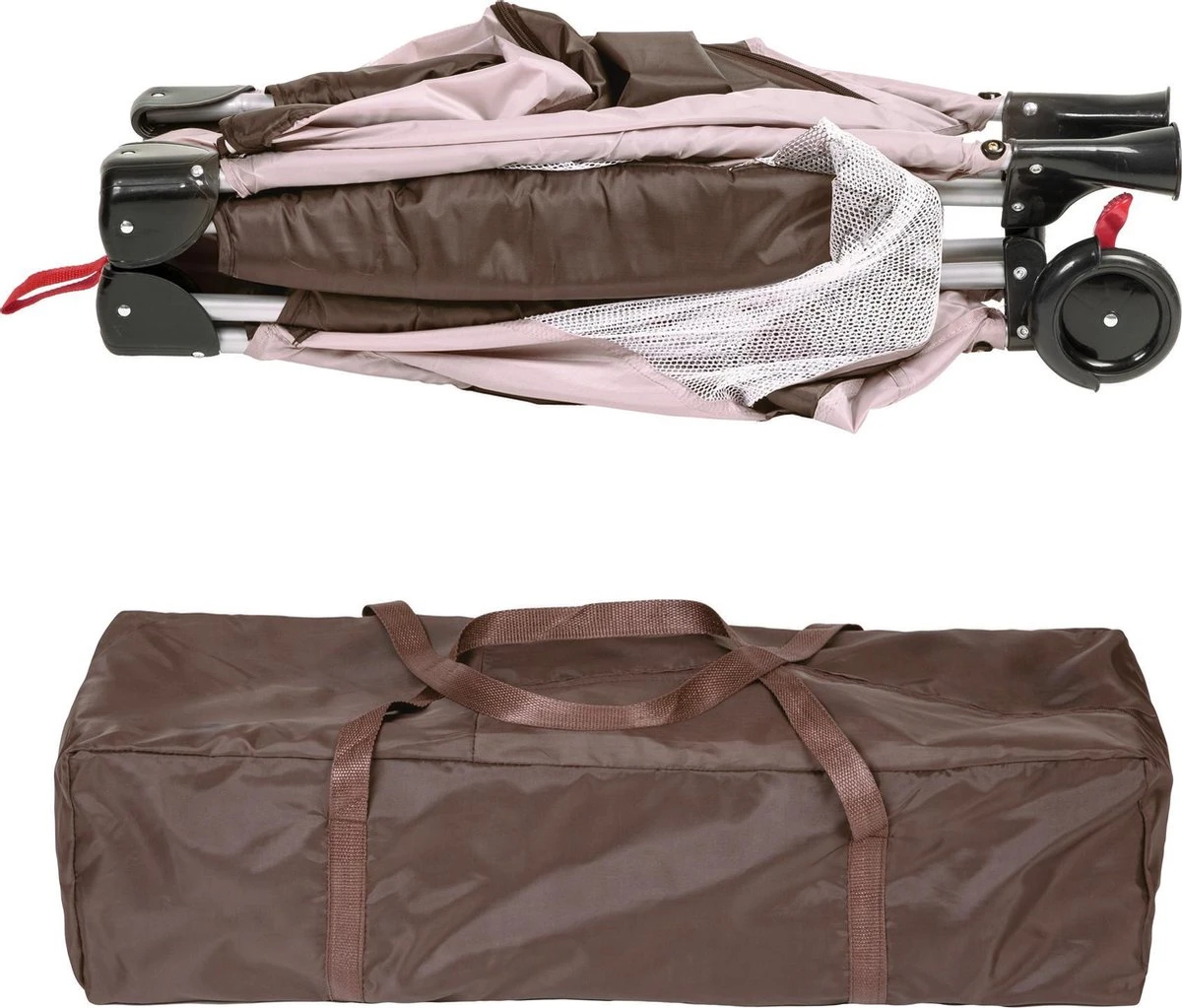 TecTake - Kinder Reisbed Babybed - Beige / Bruin - 402417 - 126x65x80 Cm Met Draagtas 4 TecTake - Kinder Reisbed Babybed - Beige / Bruin - 402417 - 126x65x80 Cm Met Draagtas - Afbeelding 2