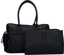 Kidzroom Vision Of Love Luiertas - Zwart - Verschoonmatje - Verstelbare Schouderband -Babyproducten Korting 1200x1025