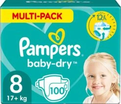 Pampers® Pampers Baby Dry Luiers Maat 8 (17 Kg+) 100 Stuks - Multi-Pack