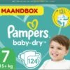 Pampers® Pampers Baby-Dry Luiers - Maat 7 (+15 Kg) - 124 Stuks - Maandbox 1 Pampers® Pampers Baby-Dry Luiers - Maat 7 (+15 Kg) - 124 Stuks - Maandbox -Babyproducten Korting 1200x1043 1