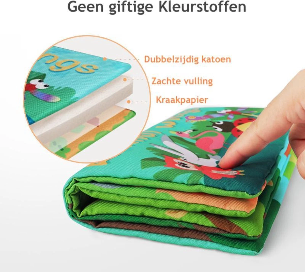 Tumama® Knisperboekje Baby Eerste Jaar “Dieren Vleugels“ Voelboekje - Sinterklaas Kerst Cadeau - Educatief Voel Knisper Boek Speelgoed 10 Tumama® Knisperboekje Baby Eerste Jaar “Dieren Vleugels“ Voelboekje - Sinterklaas Kerst Cadeau - Educatief Voel Knisper Boek Speelgoed - Afbeelding 8