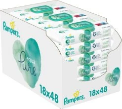 Pampers® Pampers - Aqua Pure - Billendoekjes - 1728 Doekjes - 36 X 48 -Babyproducten Korting 1200x1074 2