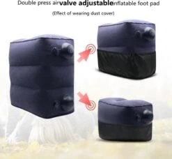 TDR-Opblaasbaar Voetkussen - 3 Hoogtestanden - Vliegtuigbedje - Blauw -Babyproducten Korting 1200x1107 2