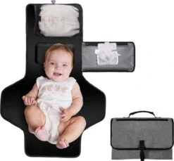 Verschoningsmatje Opvouwbaar - Verzorgingsmatje Voor Onderweg - Aankleedkussen - Traveltas - Diaperbag