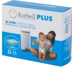 Korbell Luieremmer Navulling - 26L Zak - 3 Stuks