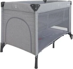 Prénatal Luxe Campingbedje Met Bodemverhoger - Inklapbaar Baby Campingbed - Reisbedje Met Wieltjes En Kruipluik - Inclusief Bodemmatras - 120 X 60 Cm - Grijs -Babyproducten Korting 1200x1143 2