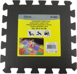 Benson 9 Stuks Zwarte Puzzel Vloertegels Foam 30 X 30 Cm - Puzzel Speelmat - Baby/peuter Speelgoed Matten -Babyproducten Korting 1200x1158 3