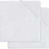 Jollein Hoeslaken Molton Ledikant 60x120cm - Wit - 2 Stuks