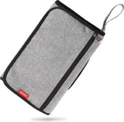 Baby Verschoonmatje Met Luieretui Voor Onderweg - Verschoningsmatje Opvouwbaar - Verzorgingsmatje - Grijs