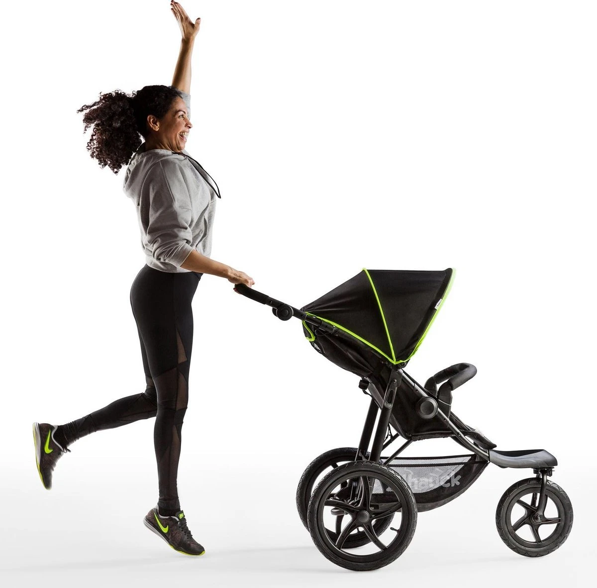 Hauck Runner Kinderwagen - Zwart/Neon Geel 8 Hauck Runner Kinderwagen - Zwart/Neon Geel - Afbeelding 6