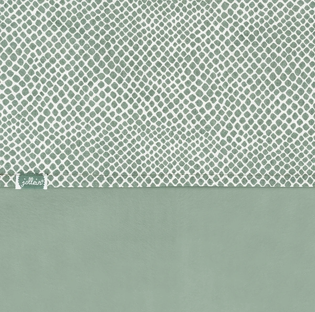 Jollein Baby Laken Wieg 75x100cm Snake - Ash Green 3 Jollein Baby Laken Wieg 75x100cm Snake - Ash Green