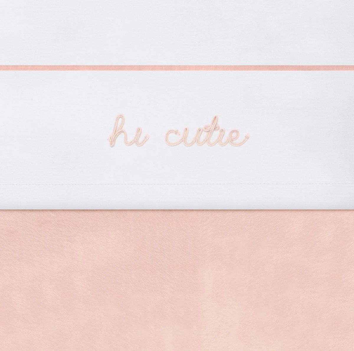 Jollein Baby Laken Ledikant 120x150cm Hi Cutie - Pale Pink 8 Jollein Baby Laken Ledikant 120x150cm Hi Cutie - Pale Pink - Afbeelding 6