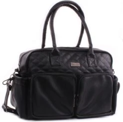 Kidzroom Vision Of Love Luiertas - Zwart - Verschoonmatje - Verstelbare Schouderband -Babyproducten Korting 1200x1189