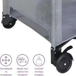 Prénatal Luxe Campingbedje Met Bodemverhoger - Inklapbaar Baby Campingbed - Reisbedje Met Wieltjes En Kruipluik - Inclusief Bodemmatras - 120 X 60 Cm - Grijs -Babyproducten Korting 1200x1193 1