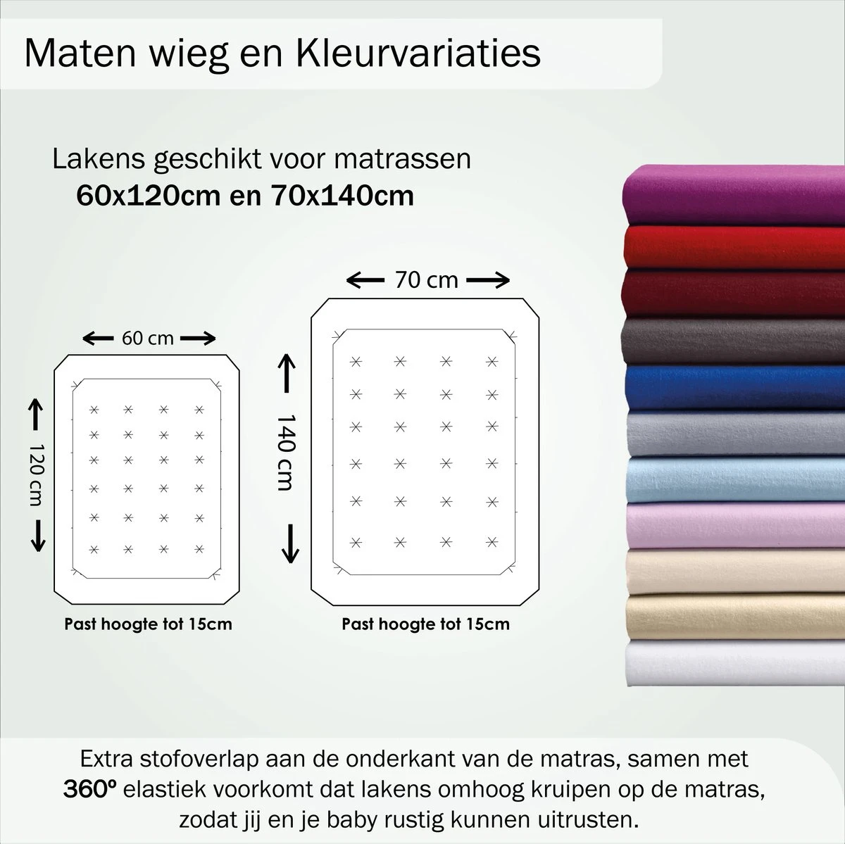 Bed Couture Flanel Fleece Baby Kinder Hoeslaken - 100% Katoen Extra Zacht En Warm - Ledikant - 60x120 Cm - Rood 7 Bed Couture Flanel Fleece Baby Kinder Hoeslaken - 100% Katoen Extra Zacht En Warm - Ledikant - 60x120 Cm - Rood - Afbeelding 5
