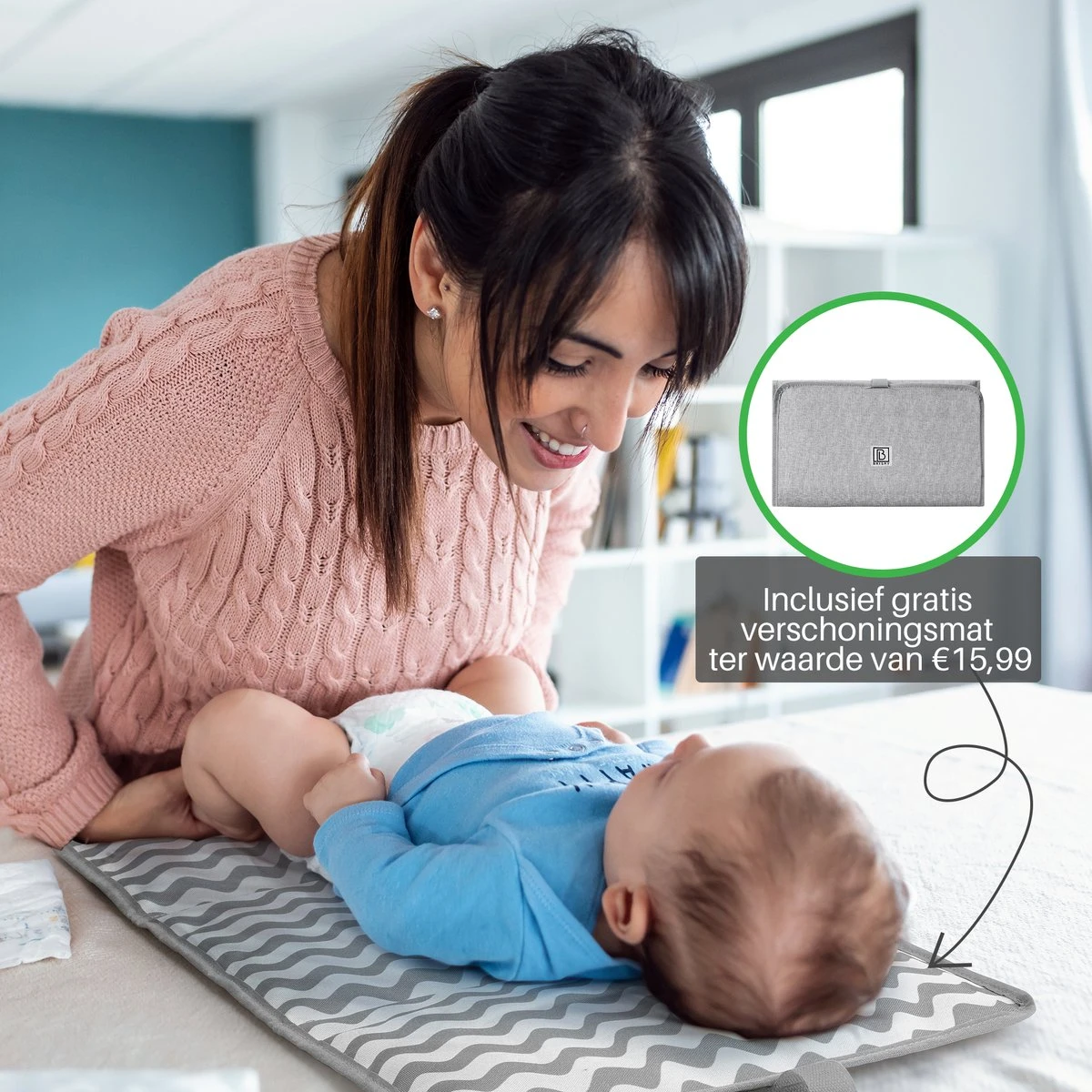 Brisby Slijtvaste Luiertas - Verzorgingstas Groot - Grijs - Inclusief Verschoonmatje - Isoleervakken - Fopspeen Houder - Makkelijk Te Bevestigen Aan De Kinderwagen 10 Brisby Slijtvaste Luiertas - Verzorgingstas Groot - Grijs - Inclusief Verschoonmatje - Isoleervakken - Fopspeen Houder - Makkelijk Te Bevestigen Aan De Kinderwagen - Afbeelding 8