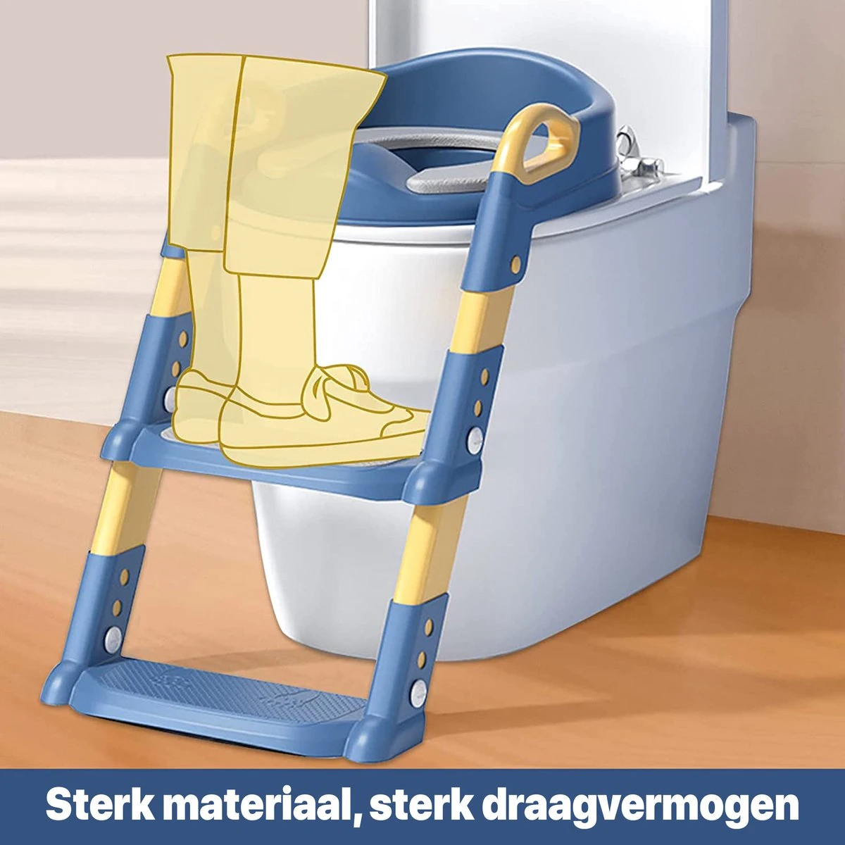Zindelijkheidstraining Stoel Met Opstapje Ladder, Zindelijkheidstraining Toilet Voor Kinderen Jongens Meisjes Peuters-comfortabel Veilig Potje Stoel Met Anti-slip Pads Ladder - Blauw 8 Zindelijkheidstraining Stoel Met Opstapje Ladder, Zindelijkheidstraining Toilet Voor Kinderen Jongens Meisjes Peuters-comfortabel Veilig Potje Stoel Met Anti-slip Pads Ladder - Blauw - Afbeelding 6