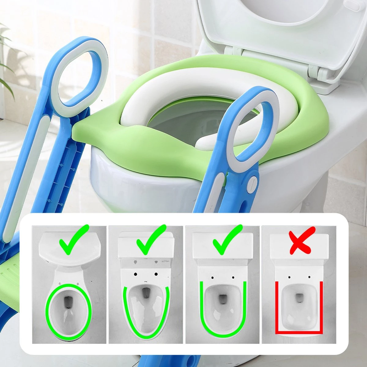 LifeGoods WC Verkleiner Met Trapje - Trainer Met Opstapje - 2 Tot 7 Jaar - Groen/Blauw 5 LifeGoods WC Verkleiner Met Trapje - Trainer Met Opstapje - 2 Tot 7 Jaar - Groen/Blauw - Afbeelding 3