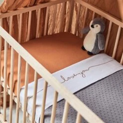 Jollein Baby Laken Ledikant 120x150cm Love You - Caramel -Babyproducten Korting 1200x1200 1601