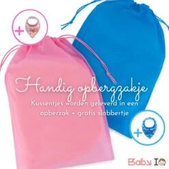 Baby IQ Orthopedisch Baby Hoofdkussen – Traagschuim – Tegen Plat Achterhoofd – Baby Kussen Plat Hoofd - Kraamcadeau – Blauw – Incl Gratis Bandana Slabber -Babyproducten Korting 1200x1200 1949