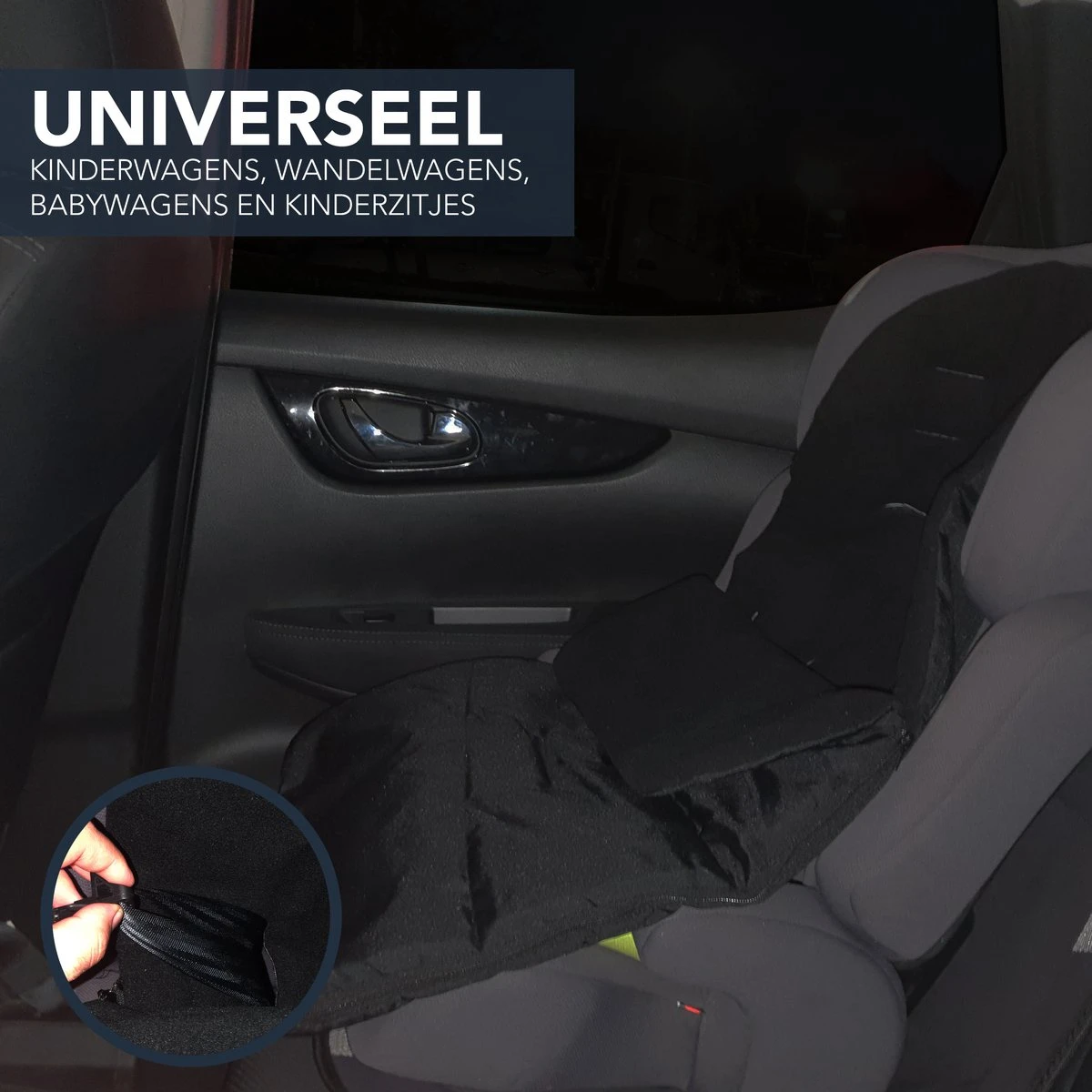 Achaté Voetenzak - Voor Kinderwagen Of Stoeltje – Baby Slaapzak - Autostoel - Zwart 7 Achaté Voetenzak - Voor Kinderwagen Of Stoeltje – Baby Slaapzak - Autostoel - Zwart - Afbeelding 5