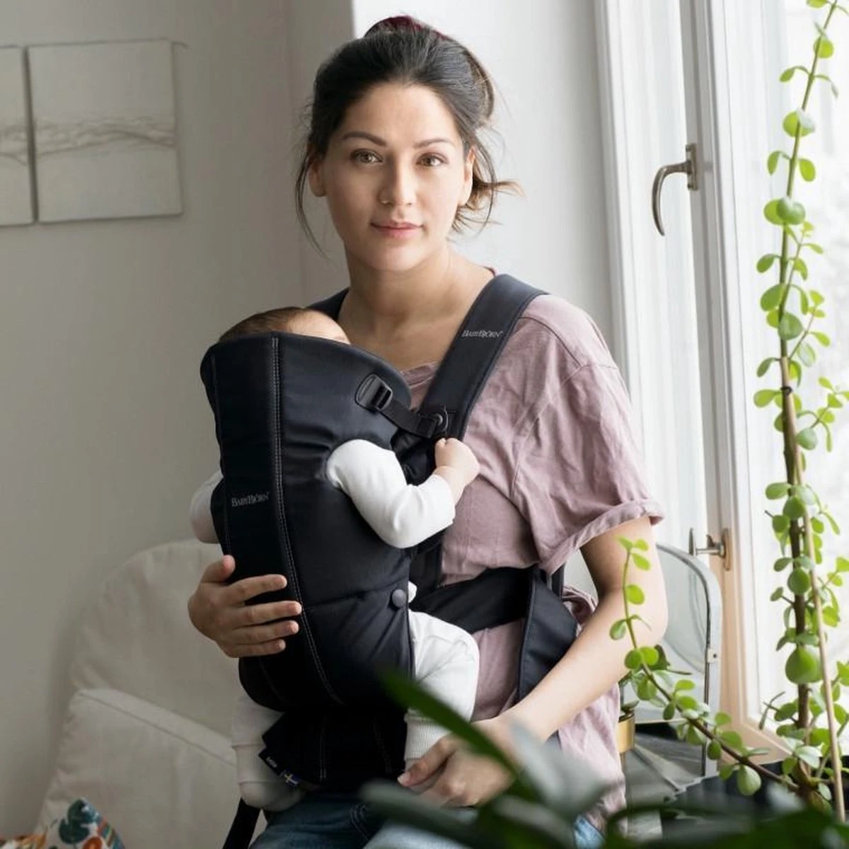 BabyBjörn Draagzak Mini - Cotton - Zwart 13 BabyBjörn Draagzak Mini - Cotton - Zwart - Afbeelding 11