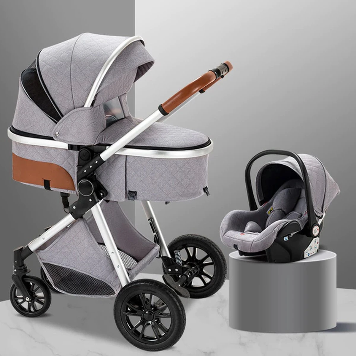 Merkloos Kinderwagen | 3 In 1 Kinderwagen | Luxe Baby Buggy 3 In 1 | Baby Wagen | Kinderwagen Met Autostoel En Wieg | Hoge Kwaliteit | Grijs | Buggy | Kinderwagen 3 In 1 | 3 Merkloos Kinderwagen | 3 In 1 Kinderwagen | Luxe Baby Buggy 3 In 1 | Baby Wagen | Kinderwagen Met Autostoel En Wieg | Hoge Kwaliteit | Grijs | Buggy | Kinderwagen 3 In 1 |