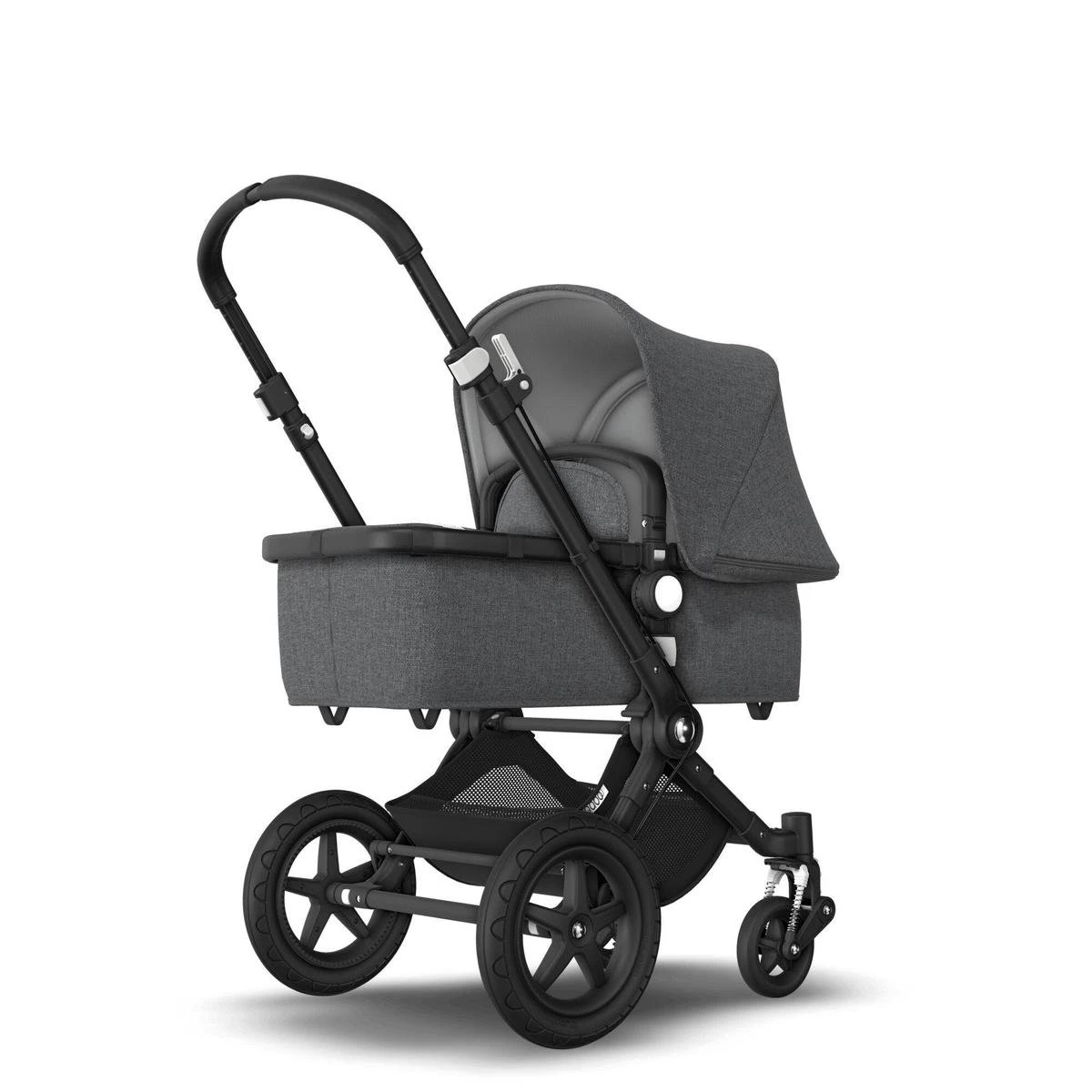 Bugaboo Cameleon 3 Plus Kinderwagen Met Stoel En Wieg - Zwart / Gemȇleerd Grijs 6 Bugaboo Cameleon 3 Plus Kinderwagen Met Stoel En Wieg - Zwart / Gemȇleerd Grijs - Afbeelding 4
