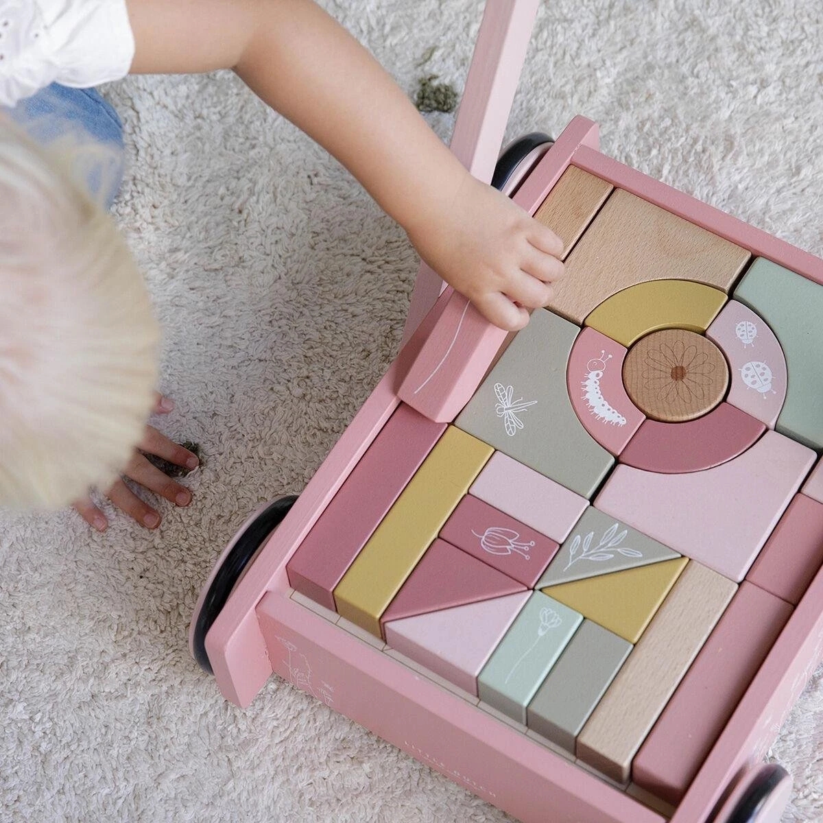 Little Dutch - Blokkenkar Wild Flowers 5 Little Dutch - Blokkenkar Wild Flowers - Afbeelding 3