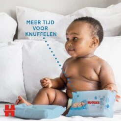 Huggies Billendoekjes - Pure 99% Water - 18 X 56 Stuks - 1008 Doekjes - Voordeelverpakking -Babyproducten Korting 1200x1200 945