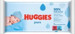 Huggies Billendoekjes - Pure 99% Water - 18 X 56 Stuks - 1008 Doekjes - Voordeelverpakking -Babyproducten Korting 1200x546