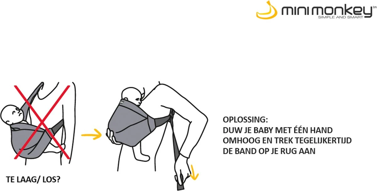 Minimonkey Mini Sling Draagzak - Zwart 12 Minimonkey Mini Sling Draagzak - Zwart - Afbeelding 10