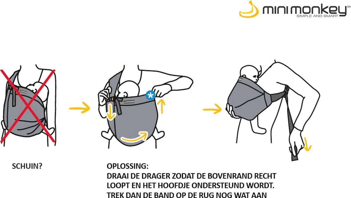 Minimonkey Mini Sling Draagzak - Zwart 11 Minimonkey Mini Sling Draagzak - Zwart - Afbeelding 9