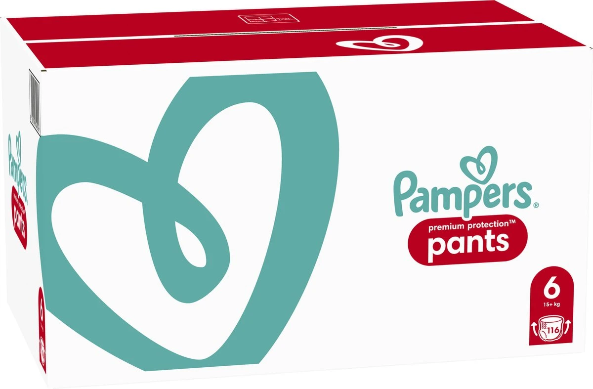Pampers® Pampers Premium Protection Pants Luierbroekjes - Maat 6 (+15 Kg) - 116 Stuks - Multi-Pack 4 Pampers® Pampers Premium Protection Pants Luierbroekjes - Maat 6 (+15 Kg) - 116 Stuks - Multi-Pack - Afbeelding 2