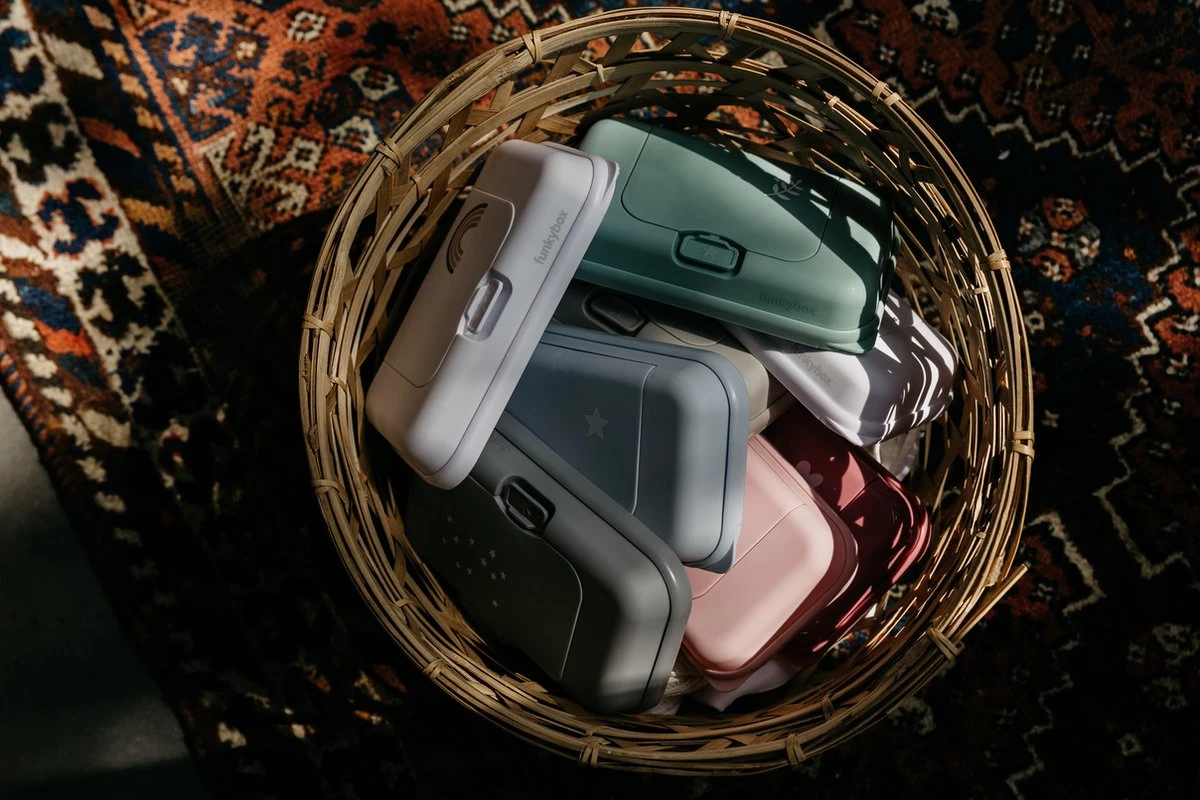 Funkybox - Billendoekjes Doosje - To Go - Grey - Little Stars 14 Funkybox - Billendoekjes Doosje - To Go - Grey - Little Stars - Afbeelding 12