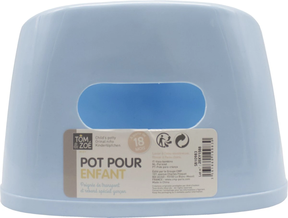Peuter Plaspotje Blauw Tom&Zoe - Plaspotje Jongens Of Meisjes - Plaspotje Peuter - Toilettrainer 4 Peuter Plaspotje Blauw Tom&Zoe - Plaspotje Jongens Of Meisjes - Plaspotje Peuter - Toilettrainer - Afbeelding 2